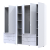 Kleiderschrank Doros Gelar Set Weiß 2+4 Türen 232,5x49,5x203,4 (42002124)
