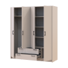 Kleiderschrank Doros Rondi mit Drehtüren Kaschmir 4 Türen 160x52x195 (80738477)