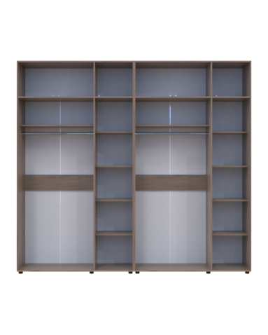 Kleiderschrank mit Aufsatz Doros Kasper Cremona Cannolo 3+3 Türen 270x50x245 (42005527)