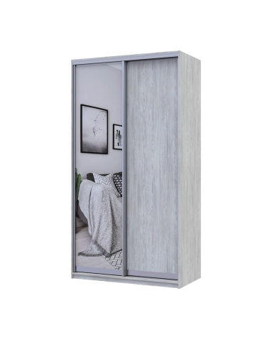 Kleiderschrank Doros City Light Natti Luc Schiebetüren mit Spiegel 150x45x225 (80736512)