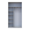 Kleiderschrank Doros City Light Natti Luc Schiebetüren mit Spiegel 120x45x225 (80736504)