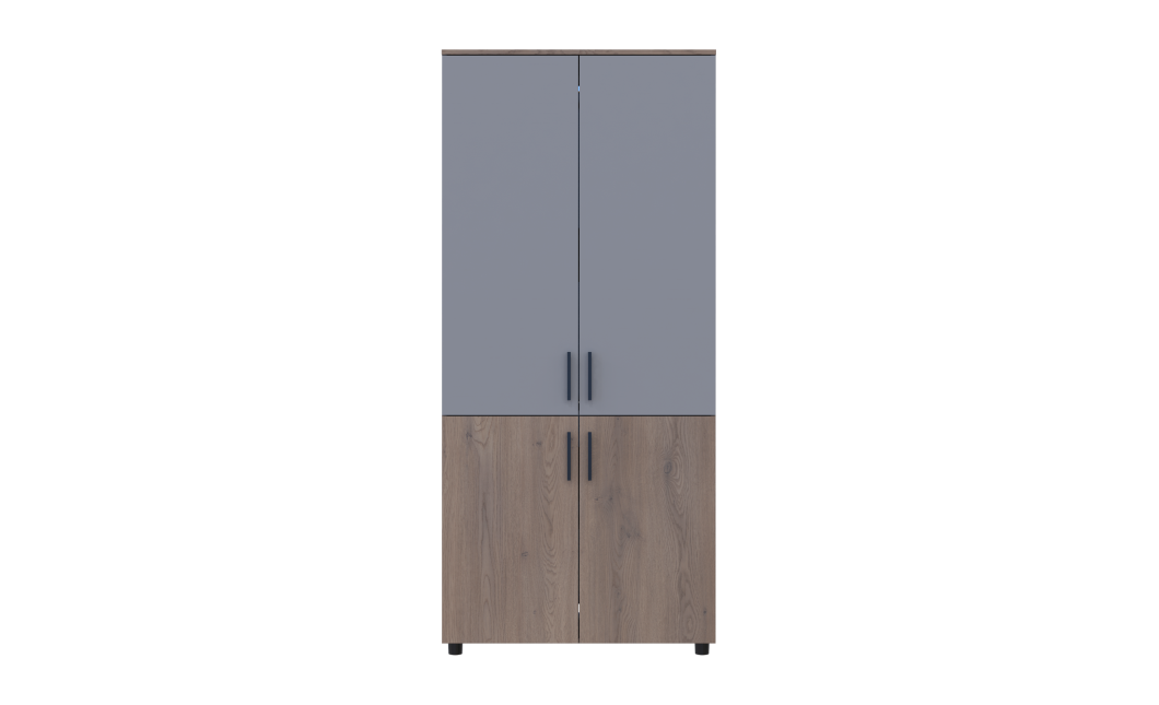 Kleiderschrank Doros Thorn Cremona Cannolo/Grau 2 Türen Böden 90x51,6x200 (44900456)