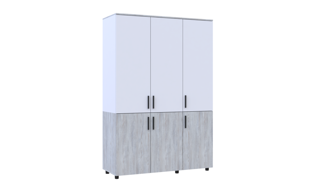 Kleiderschrank Doros Thorn Natti Kiefer/Weiß 3 Türen Böden 135x51,6x200 (44900508)