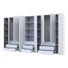 Kleiderschrank Doros Gelar Weiß 4+4 Türen Säulenschrank 370x49,5x203,4 (42005167)