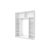 Kleiderschrank Doros G-Caiser Schiebetüren Weiß Graphitgrau mit Spiegel 180x60x240 (42005094)
