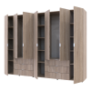 Kleiderschrank Doros Gelar Set mit Drehtüren Sonoma Eiche 3+4 Türen 271,2x49,5x203,4 (42002127)