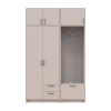 Drehtürenschrank Doros Rondi mit Kleiderstange und Oberschrank Kaschmir 2 Türen 142x52x236 (42005394)