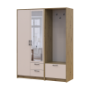 Kleiderschrank Doros Rondi mit Kleiderstange und Spiegel Artisan Eiche/Kaschmir 2 Türen 142x52x195 (42005270)