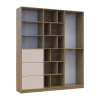 Kleiderschrank Doros Morgan Artisan Eiche/Kaschmir /Schubladen 180x40x210 (44900409)