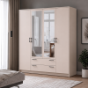 Kleiderschrank Doros Rondi mit Drehtüren mit Spiegel Kaschmir 4 Türen 160x52x195 (80738478)
