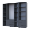 Kleiderschrank Doros Gelar Graphitgrau 4 Türen Säulenschrank 215x49,5x203,4 (42005170)
