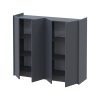 Schuhschrank Doros Kassel mit Spiegel Graphit 4 Türen 128×40×110 (42005498)