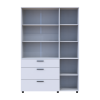 Kleiderschrank Doros Thorn Weiß 3 Türen 3 Schubladen Böden 135x51,6x200 (44900486)