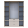 Kleiderschrank Doros Gelar mit Drehtüren Kaschmir 4 Türen 155x49,5x203,4 (80737634)