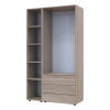 Drehtürenschrank Doros Gelar Sonoma Eiche 2 Türen mit Spiegel 116,5x49,5x203,4 (42002156)