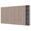 Kleiderschrank Doros Gelar Sonoma Eiche 4+4 Türen mit offenem Regal 348,2x49,5x203,4 (42005053)