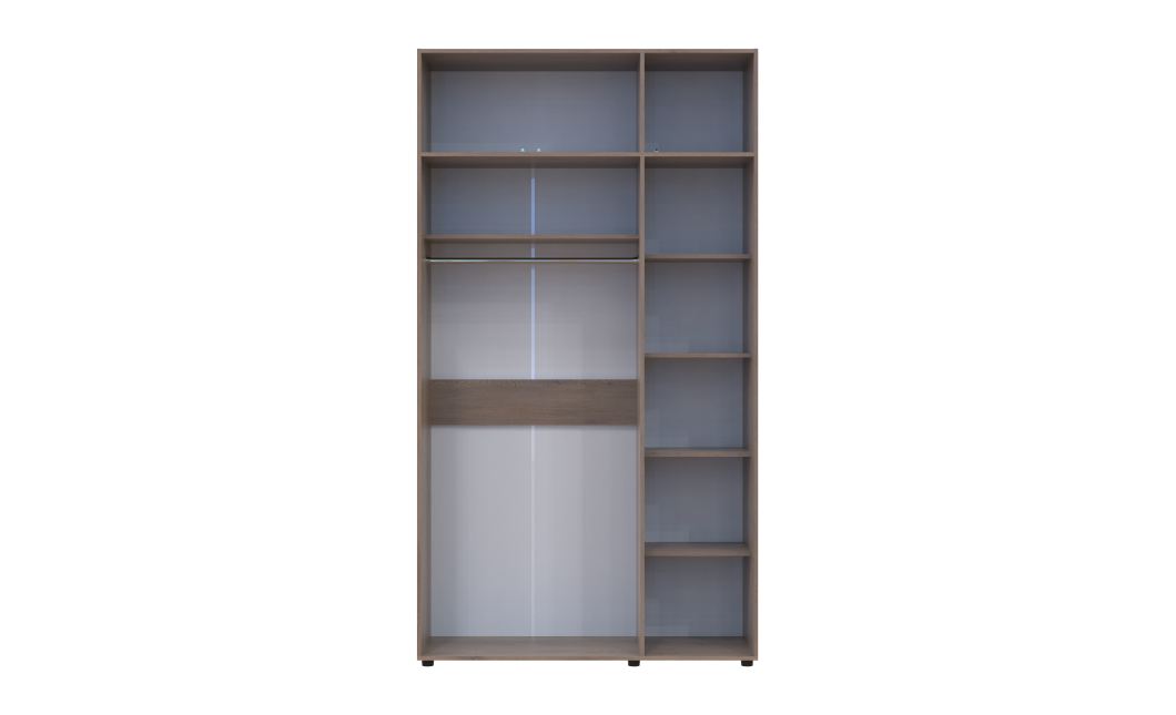Kleiderschrank mit Aufsatz Doros Kasper Cremona Cannolo 3 Türen 135x50x245 (42005521)