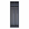 Kleiderschrank Doros Grafit mit Drehtüren 2 Türen 60x52x180 (40512886)