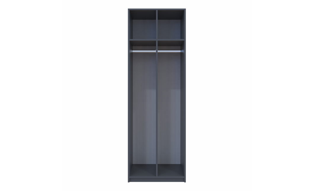 Kleiderschrank Doros Grafit mit Drehtüren 2 Türen 60x52x180 (40512886)
