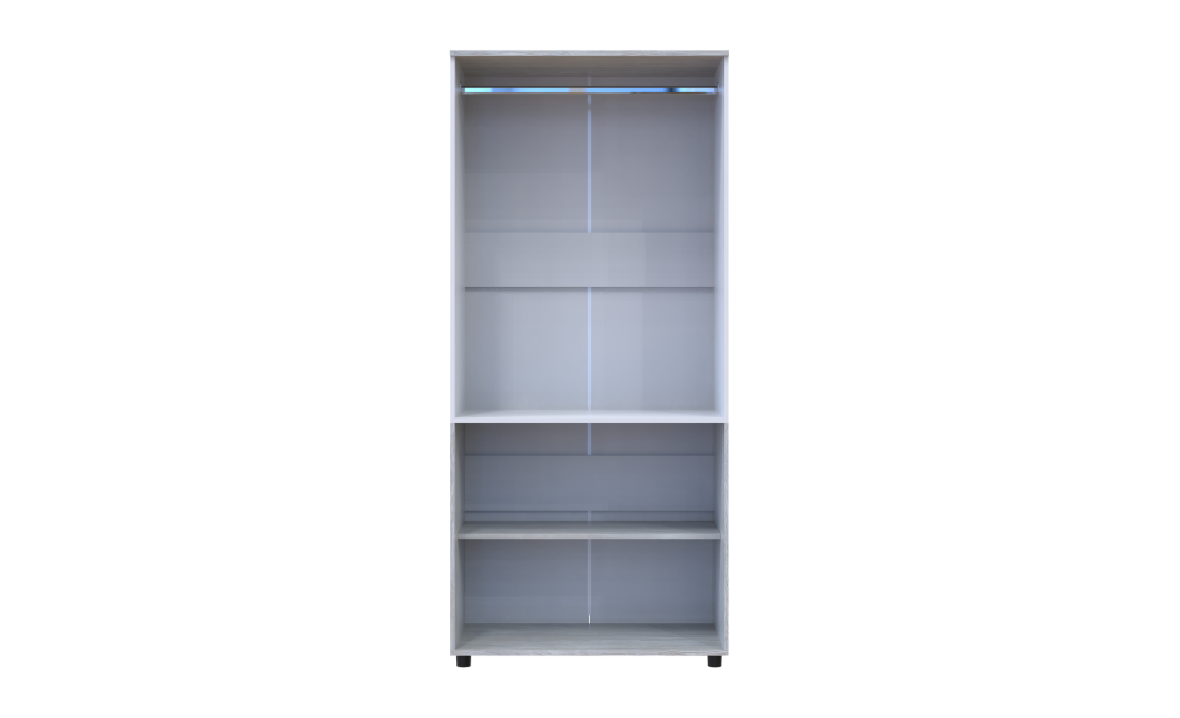 Kleiderschrank Doros Thorn Natti Kiefer/Weiß 2 Türen Kleiderstange 90x51,6x200 (44900459)