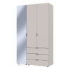 Kleiderschrank Doros Gelar Kaschmir 2 Türen mit Spiegel 116,5x49,5x203,4 (80737655)