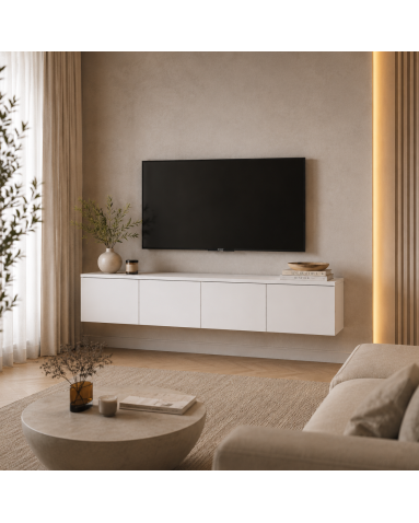 TV-Board Doros Levia Weiß 4 Türen 160x35x33 (41516091)