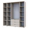 Kleiderschrank Doros Gelar Kaschmir 4 Türen mit Spiegel 194x49,5x203,4 (80737659)