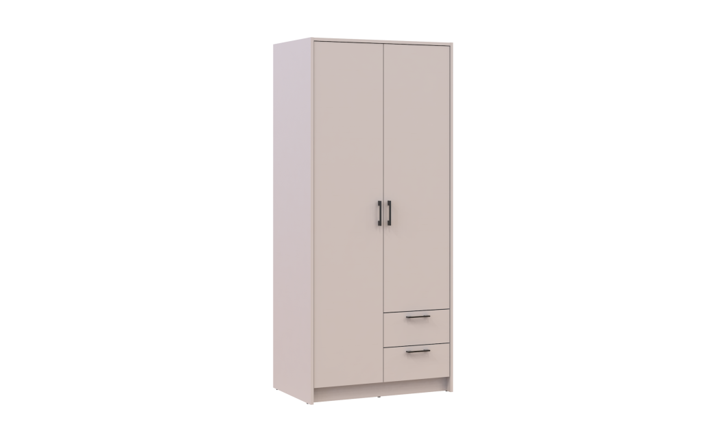Kleiderschrank Doros Rondi mit Drehtüren Kaschmir 2 Türen 82x52x195 (80738467)