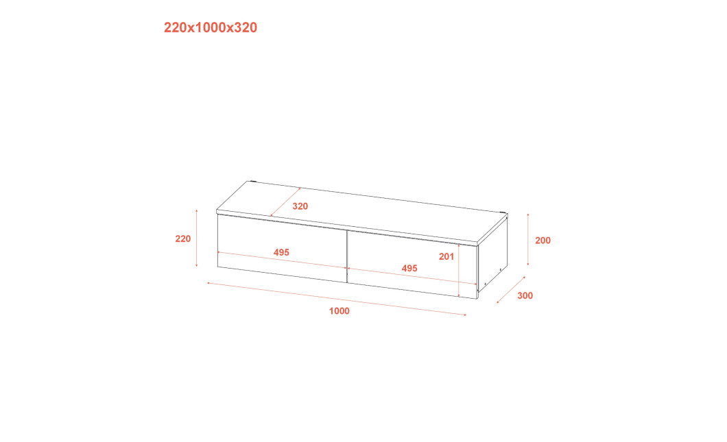 Schminktisch Doros Levia Weißeiche 100x32x22 (41516115)