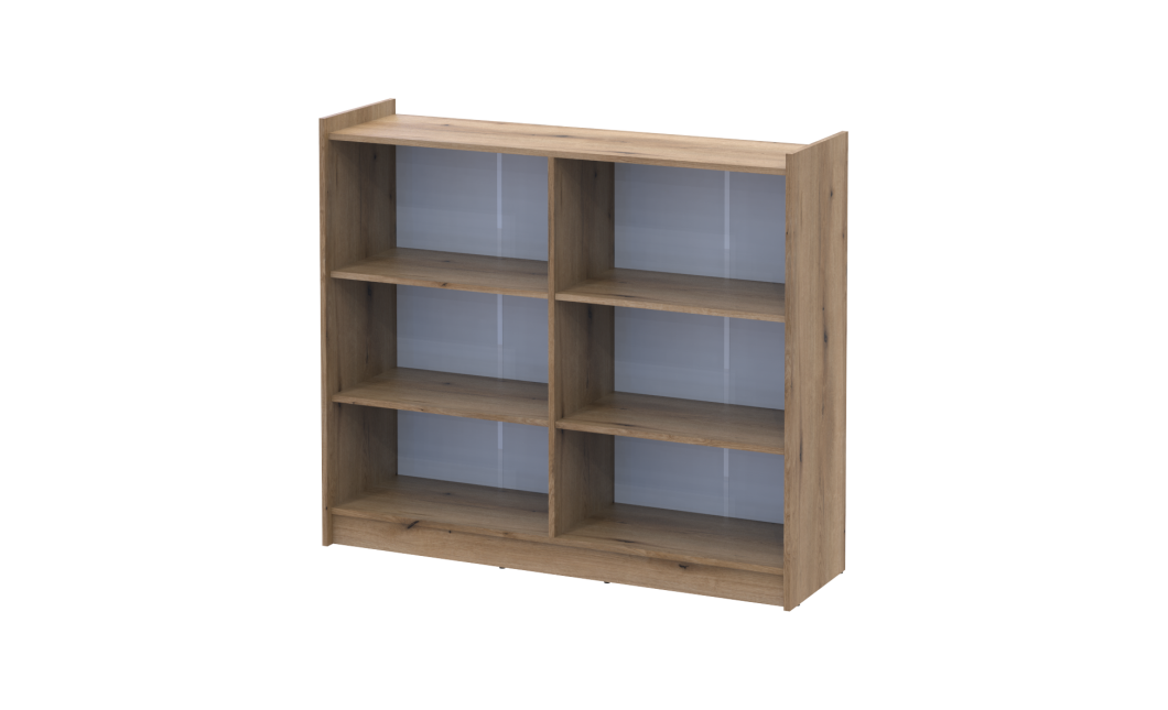 Schuhschrank Doros Kassel mit Spiegel Eiche Evoke 4 Türen 128×40×110 (42005501)