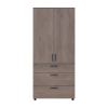 Kleiderschrank Doros Thorn Cremona Cannolo 2 Türen 3 Schubladen Böden 90x51,6x200 (44900430)
