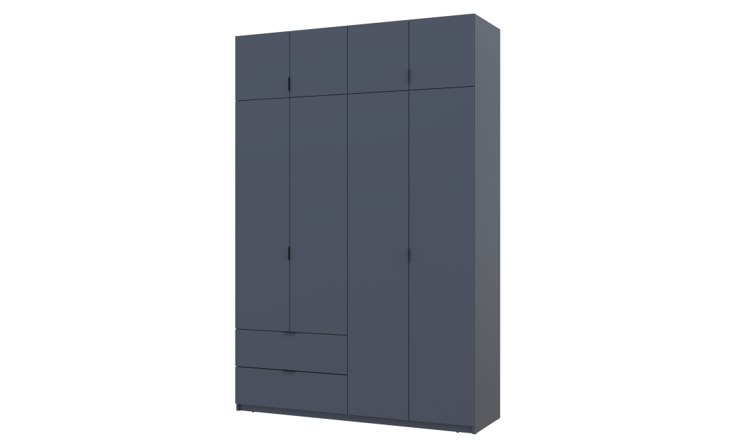 Kleiderschrank Doros Lukas mit Drehtüren Graphitgrau 160x50x240 (80736287)