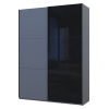 Kleiderschrank Doros G-Caiser Schiebetüren Graphitgrau Schwarz mit Spiegel 180x60x240 (42005091)