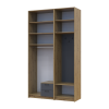 Drehtürenschrank Doros Rondi mit Kleiderstange und hohem Oberschrank Artisan Eiche/Graphitgrau 2 Türen 142x52x260 (42005277)