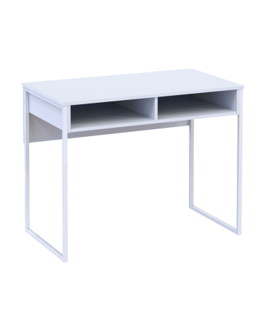 Schreibtisch Doros Bart Weiß mit Ablage 100x55x78,1 (41510124)