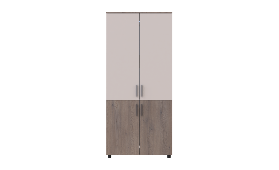 Kleiderschrank Doros Thorn Cremona Cannolo/Kaschmir 2 Türen Böden 90x51,6x200 (44900452)