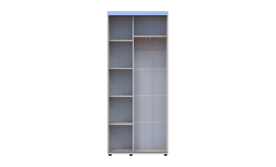 Kleiderschrank Doros Sigma Slim Schiebetüren Kaschmir 2 Türen 100x45x214.4 (42005444)