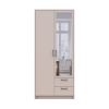 Kleiderschrank Doros Rondi mit Drehtüren mit Spiegel Kaschmir 2 Türen 82x52x195 (80738468)