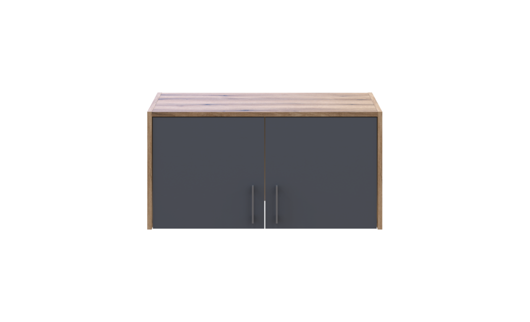 Anbauschrank Doros Rondi Artisan Eiche / Graphitgrau 2 Türen 82x52x41 (80737812)