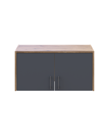 Oberschrank Doros Rondi Artisan Eiche / Graphitgrau 2 Türen 82x52x41 (80737812)