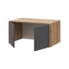 Anbauschrank Doros Rondi Artisan Eiche / Graphitgrau 2 Türen 82x52x41 (80737812)
