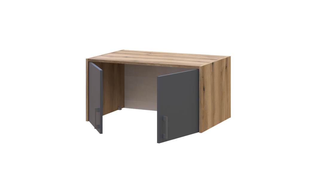 Anbauschrank Doros Rondi Artisan Eiche / Graphitgrau 2 Türen 82x52x41 (80737812)