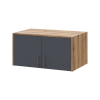 Anbauschrank Doros Rondi Artisan Eiche / Graphitgrau 2 Türen 82x52x41 (80737812)