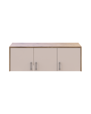 Oberschrank Doros Rondi Artisan Eiche / Kaschmir 3 Türen 121x52x41 (80737823)