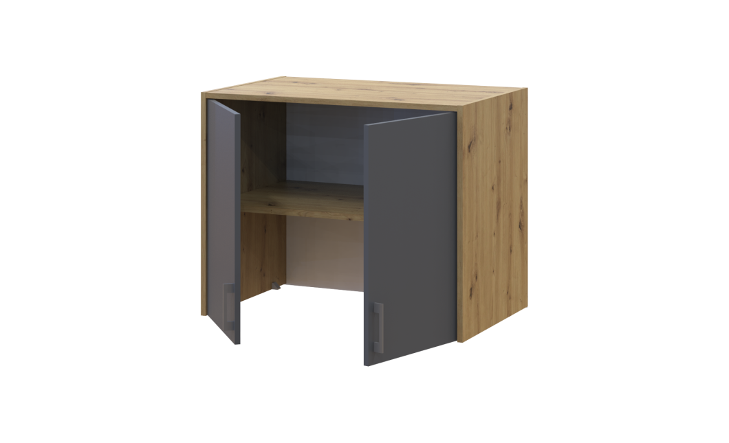 Oberschrank Doros Rondi Artisan Eiche / Graphitgrau 2 Türen 82x52x65 (41516180)