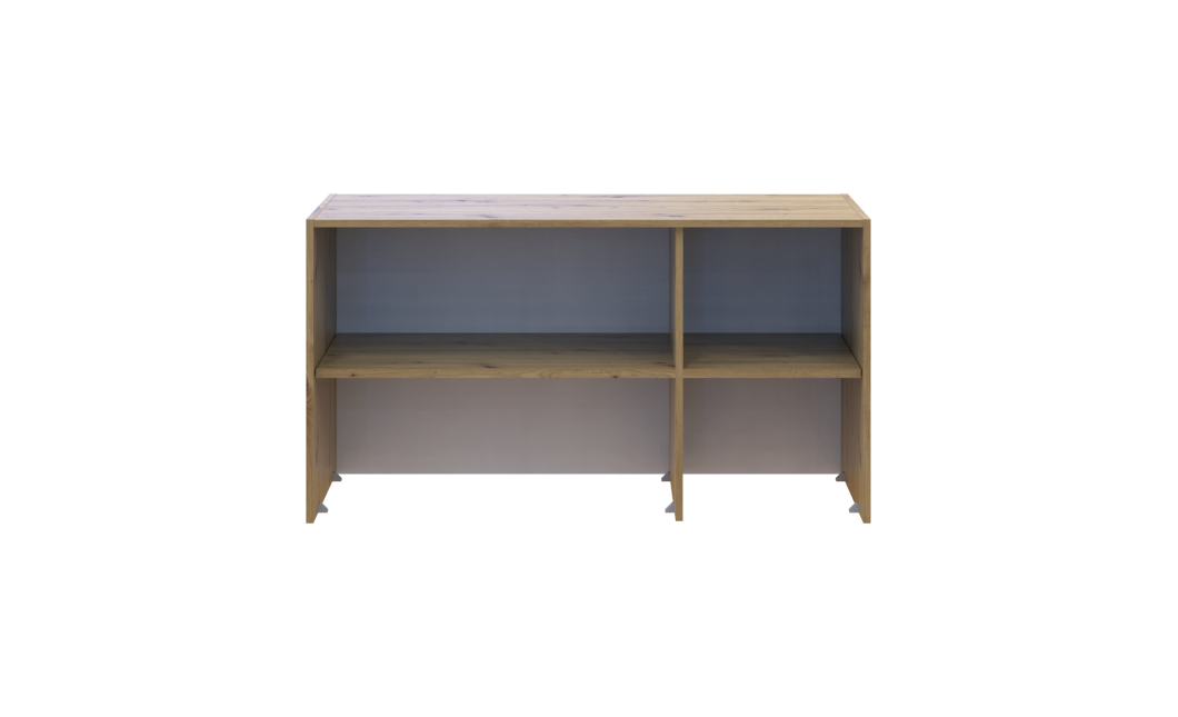 Oberschrank Doros Rondi Artisan Eiche / Graphitgrau 3 Türen 121x52x65 (41516182)