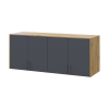 Oberschrank Doros Rondi Artisan Eiche / Graphitgrau 4 Türen 160x52x65 (41516184)