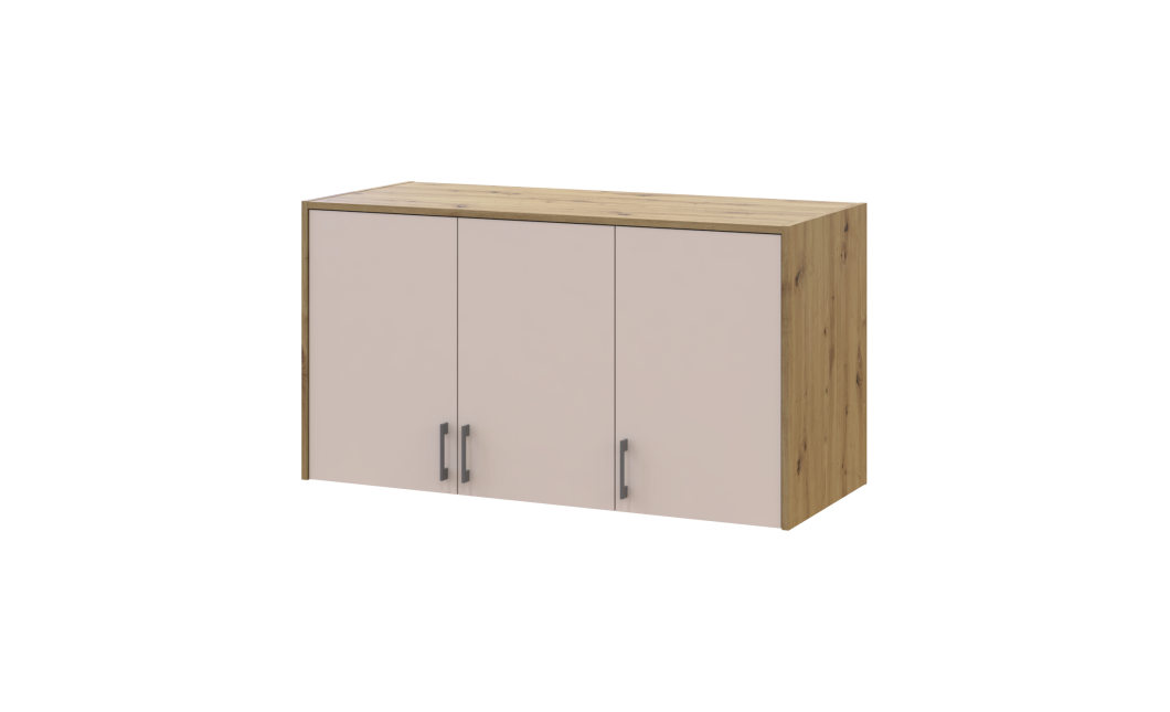 Oberschrank Doros Rondi Artisan Eiche / Kaschmir 3 Türen 121x52x65 (41516183)