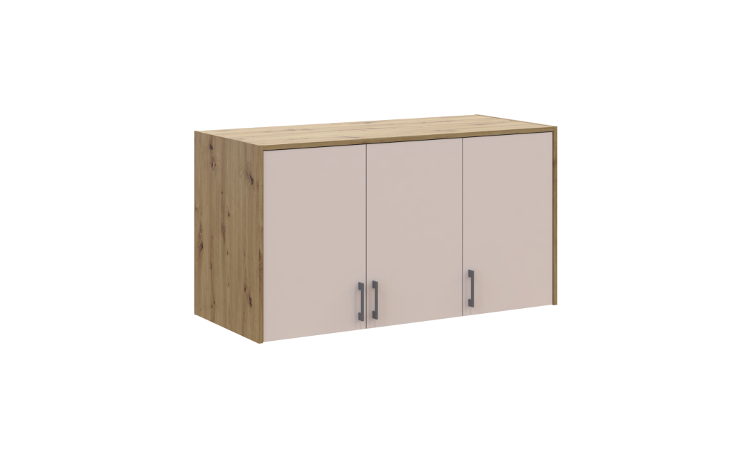 Oberschrank Doros Rondi Artisan Eiche / Kaschmir 3 Türen 121x52x65 (41516183)