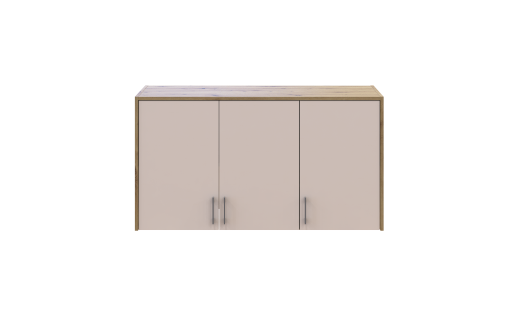 Oberschrank Doros Rondi Artisan Eiche / Kaschmir 3 Türen 121x52x65 (41516183)